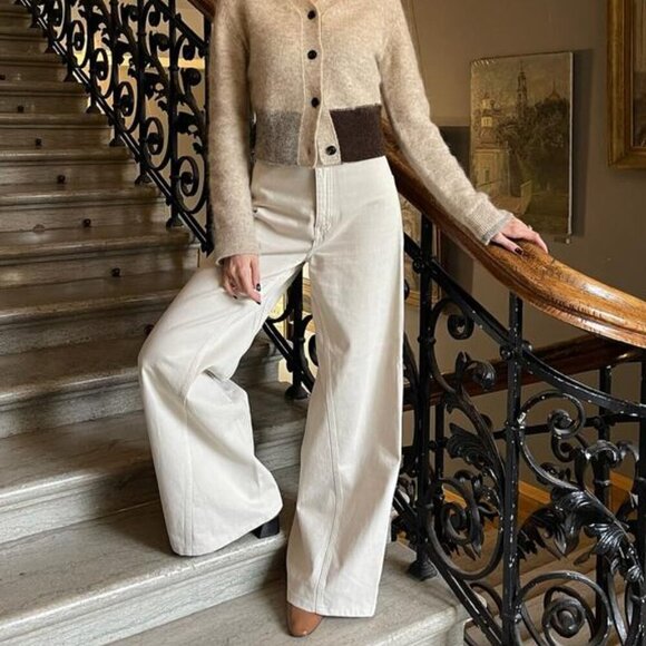 Massimo Dutti Denim - MASSIMO DUTTI LIMITED EDITION TWISTED LEG WIDE LEG DENIM JEANS 4